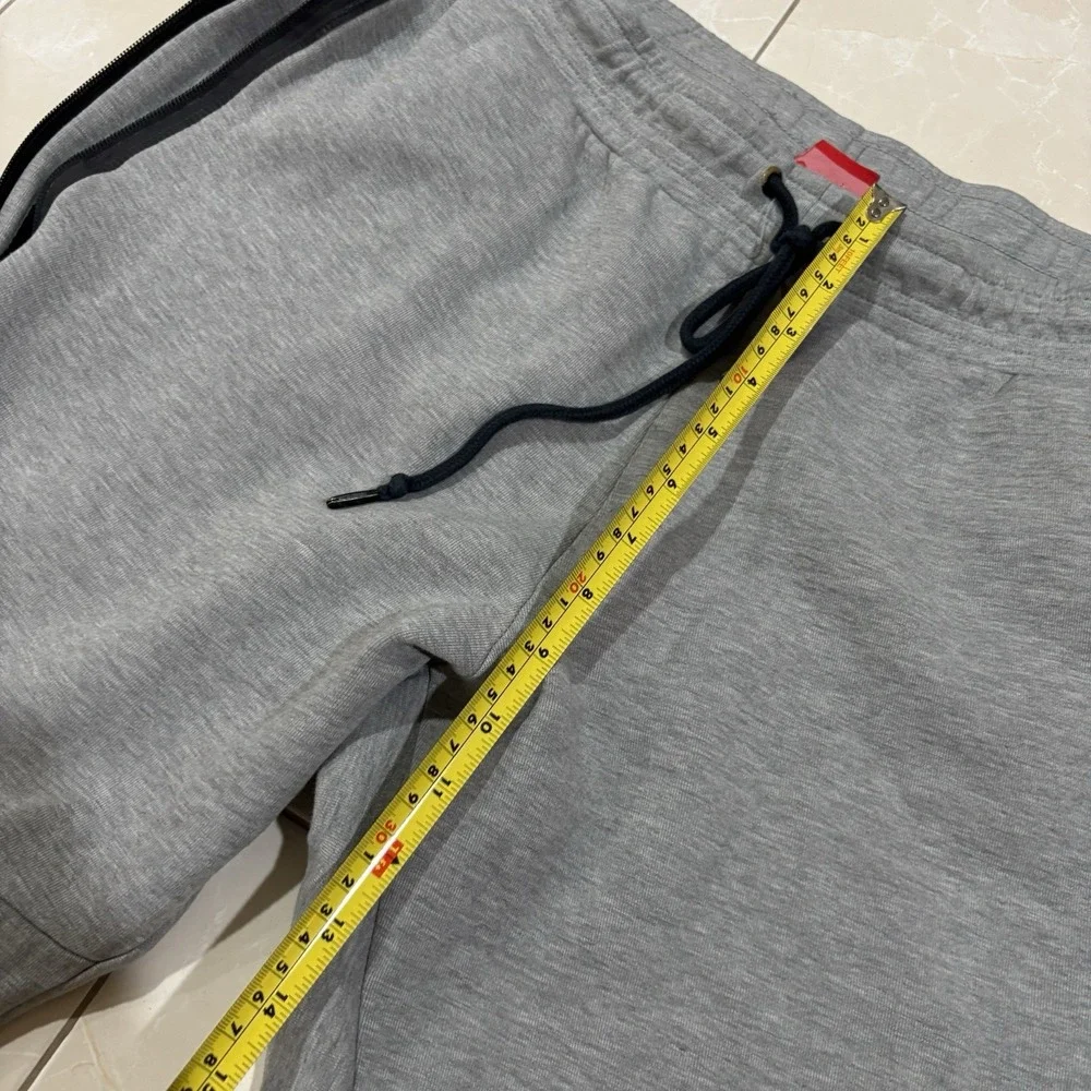 Nike Tech Sweatpants Mens Large Gray Fleece Jogger Zip Pocket 545343-065